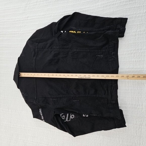 Hudson Outerwear Stretch Denim Jacket Men's Medium Black Long Sleeve Logos EUC - Picture 16 of 16